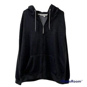 Colosseum Dark Gray Fleece Drawstring Kangaroo Pocket Hoodie Sweater Size XL